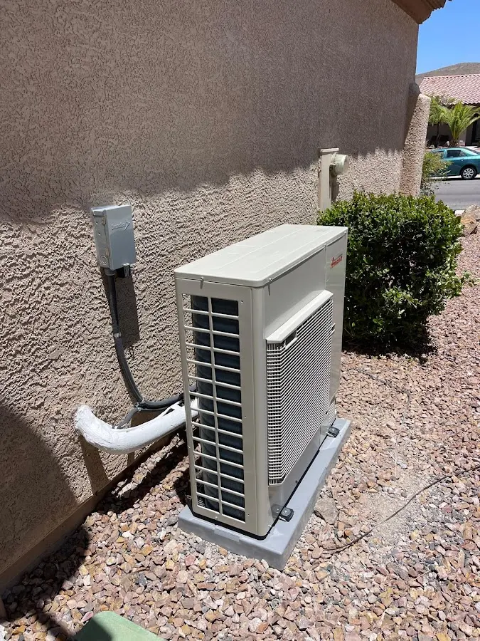 Residential air conditioning condenser unit in Topanga